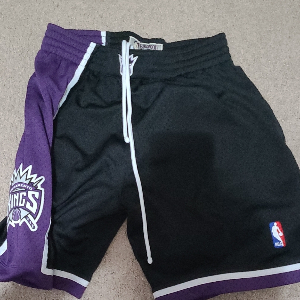 Sacramento Kings Black and Purple NBA Shorts